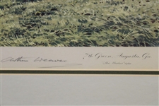1960 Masters '7th Green - Augusta' Arthur Weaver Signed 'The Masters' Print with Remarque JSA ALOA