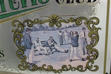 St. Andrews Golf Club - Scotland - Large Bar Mirror with Golfer Scene - Framed