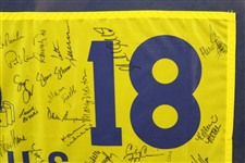 Multi-Signed 2001 US Women's Open at Pine Needles Flag - Framed JSA ALOA