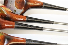 Set of MacGregor Tourney 1-3-4-5 DX2W Woods with Leather Grips & Headcovers #4H5666E