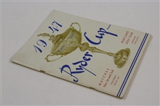1947 Ryder Cup Matches at Portland Golf Club Official Program - Great Condition