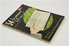1954 US Open Championship at Baltusrol Golf Club Official Program - Ed Furgol Winner