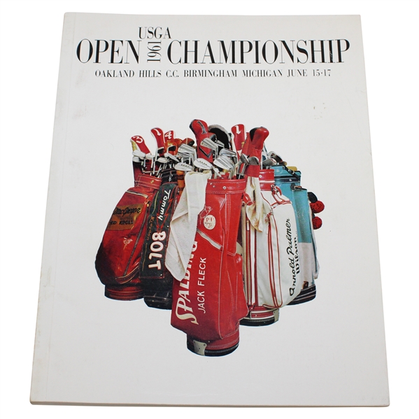1961 US Open Championship at Oakland Hills Country Club Official Program - Gene Littler Winner