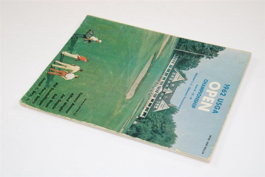 1962 US Open Championship at Oakmont Country Club Official Program - Jack Nicklaus First Pro Major Win