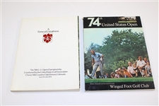 1974 & 1978 US Open Championship Official Programs - Winged Foot GC & Cherry Hills CC