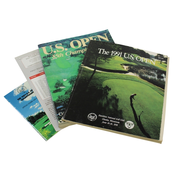 1985 & 1991 US Open Championship Official Programs - Oakland Hills CC & Hazeltine National GC