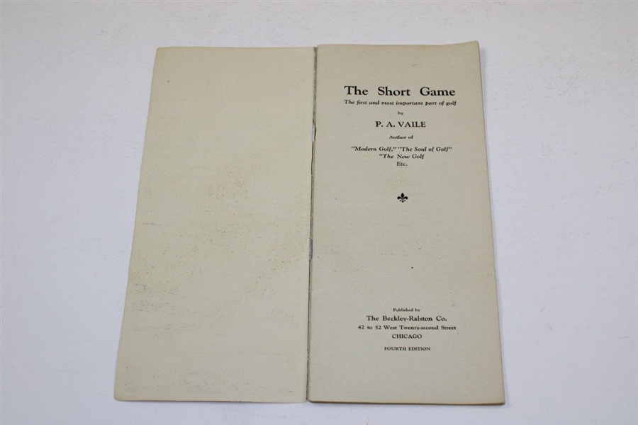 1929 'The Short Game' by P.A. Vaile Instructional Manual - 4th Edition