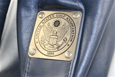 Win Padgett's Personal Navy USGA 1999 US Open Championship Rules Committee Leather Golf Bag