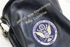 Win Padgett's Personal Navy USGA 1999 US Open Championship Rules Committee Leather Golf Bag