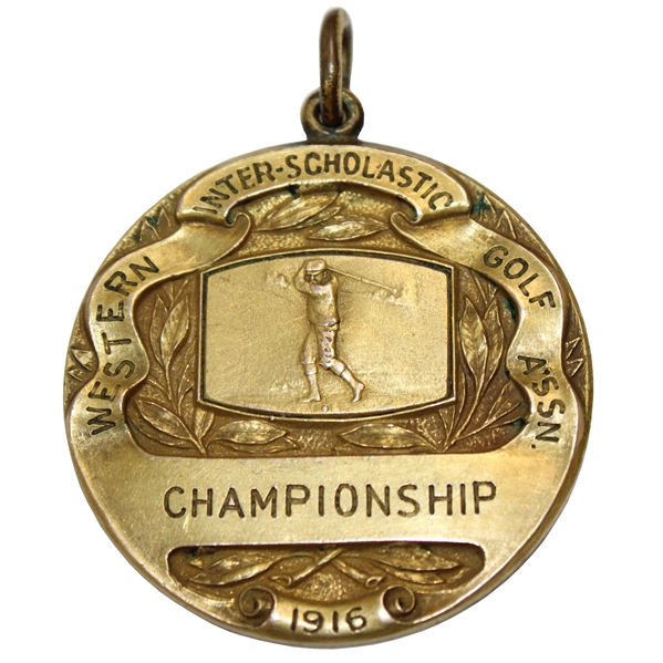 1916 Western Inter-scholastic Golf Assn. at Calumet CC Gold Medal Won by Walter Barndt