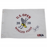 Champion Bryson Dechambeau Signed 2020 US Open at Winged Foot Embroidered Flag JSA #QQ22973