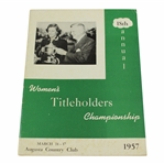 1957 Womens Title Holders at Augusta Country Club Program - Good Condition