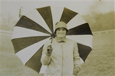 Maureen Orcutt 1930 England Original Planet News Photo Holding Umbrella