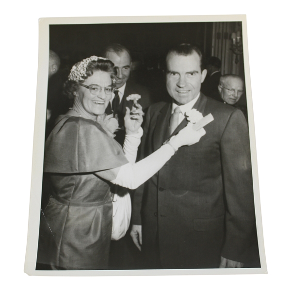Maureen Orcutt Picture with President Elect Nixon 1959 - Golf Writers Dinner