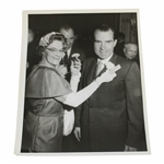 Maureen Orcutt Picture with President Elect Nixon 1959 - Golf Writers Dinner