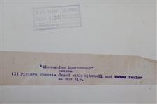 Mitchell & Taylor at Gleneagles Tournament with Onlooking Crowd GP Union Press Photo - Victor Forbin Collection