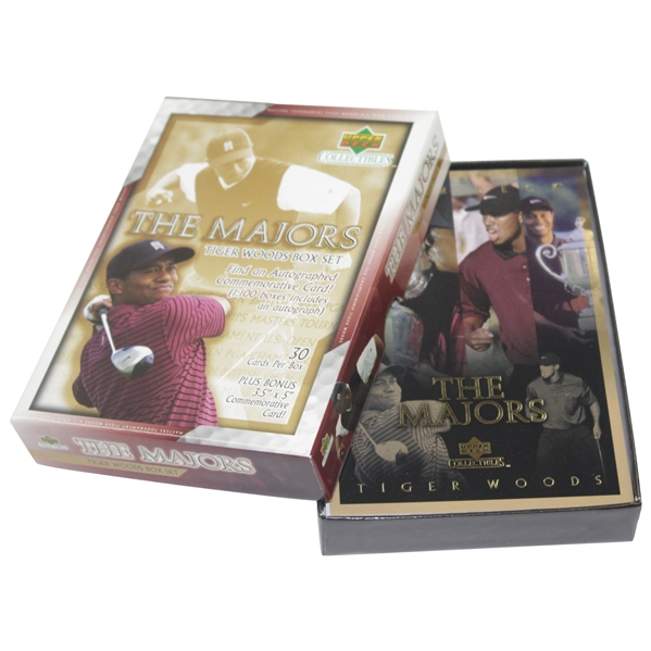 Tiger Woods Set Of 30 Upper Deck Collectables The Majors Golf Cards Box Set in Original Tin