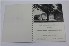1954 PGA Championship at Keller Golf Course Official Program - Chick Harbert Winner