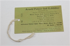 Arnold Palmer Signed 1972 Arnold Palmer Golf Exhibition Program With Ticket JSA ALOA