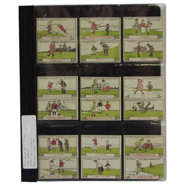 1989 Reprint Set of 25 Felix S. Berlyn 1910 Originally Issued Humorous Golf Series Cards