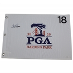Collin Morikawa Signed 2020 PGA at Harding Park Embroidered Flag JSA #WIT719873