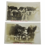 Two (2) Ralph & Russell Stonehouse Original 1934 Photos - Hit First Shot in Masters History
