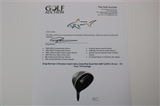 Greg Norman's Personal Used Cobra SmartPad Dual Roll AMP CellPro Driver - E9 Face Technology