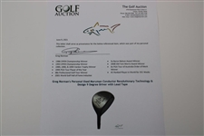 Greg Norman's Personal Used Maruman Conductor Revolutionary Technology & Design 9 Degree Driver with Lead Tape