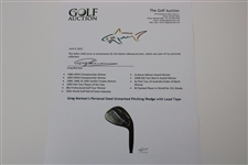 Greg Norman's Personal Used Unmarked Pitching Wedge with Lead Tape