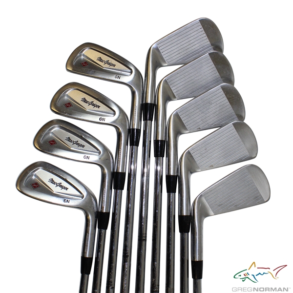 Greg Normans Personal Used Set of MacGregor MT GN Forged 1025 Irons 2-PW
