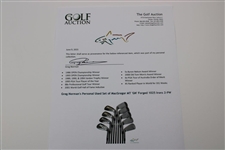 Greg Norman's Personal Used Set of MacGregor MT 'GN' Forged 1025 Irons 2-PW