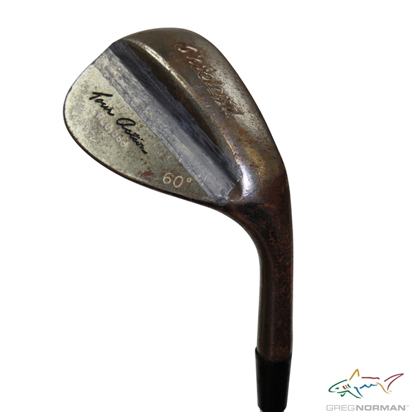 Greg Normans Personal Used Cleveland Golf Tour Action Reg 588 60 Degree Wedge with Lead Tape