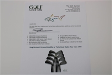 Greg Norman's Personal Used Set of TaylorMade Bladez Tour Irons 3-PW