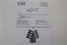 Greg Norman's Personal Used Set of TaylorMade Forged MC Tour Preferred Irons 3-PW