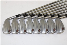 Greg Norman's Personal Used Set of MacGregor V-Foil Forged Milled Irons 3-PW