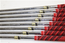 Greg Norman's Personal Used Set of MacGregor V-Foil Forged Milled Irons 3-PW
