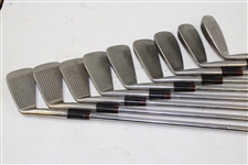 Greg Norman's Personal Used Set of Slazenger Stainless Steel Irons 2-PW