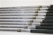 Greg Norman's Personal Used Set of Slazenger Stainless Steel Irons 2-PW