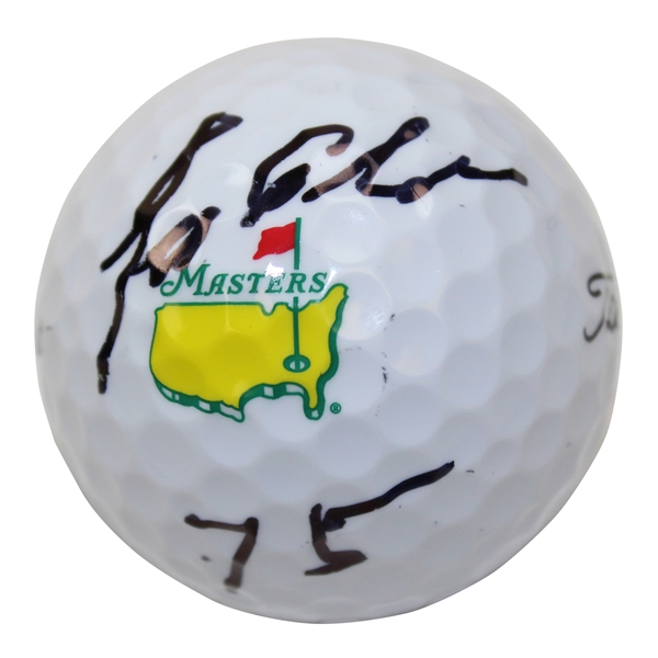 Lee Elder Signed Masters Logo Golf Ball with 75 Inscription JSA ALOA