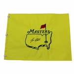 Lee Elder Signed Undated Masters Tournament Embroidered Flag JSA ALOA