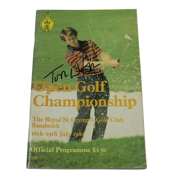 Tom Watson Signed 1981 OPEN Championship at Royal St Georges Program JSA ALOA