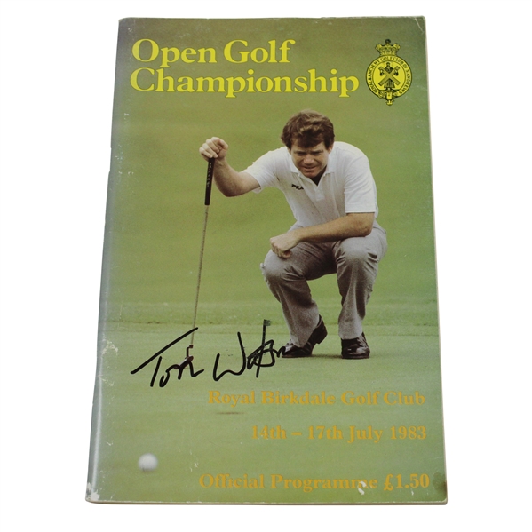 Tom Watson Signed 1983 OPEN Championship at Royal Birkdale Program  JSA ALOA