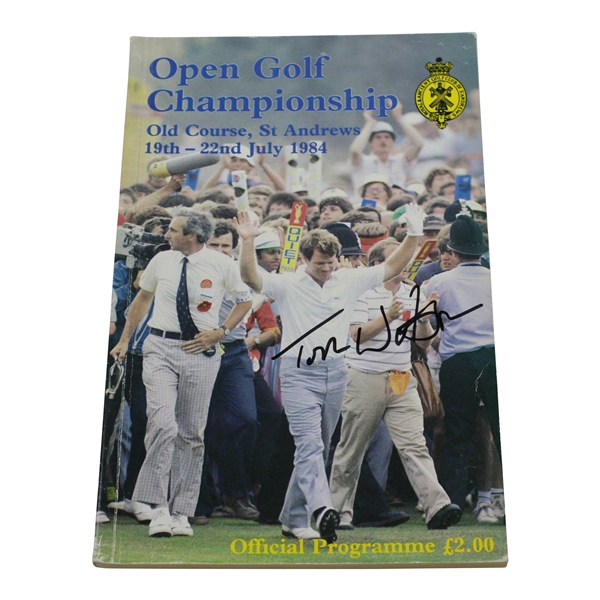 Tom Watson Signed 1984 OPEN Championship at St. Andrews Program JSA ALOA