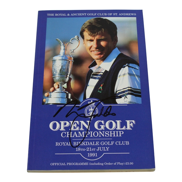 Nick Faldo Signed 1991 OPEN Championship at Royal Birkdale Program JSA ALOA