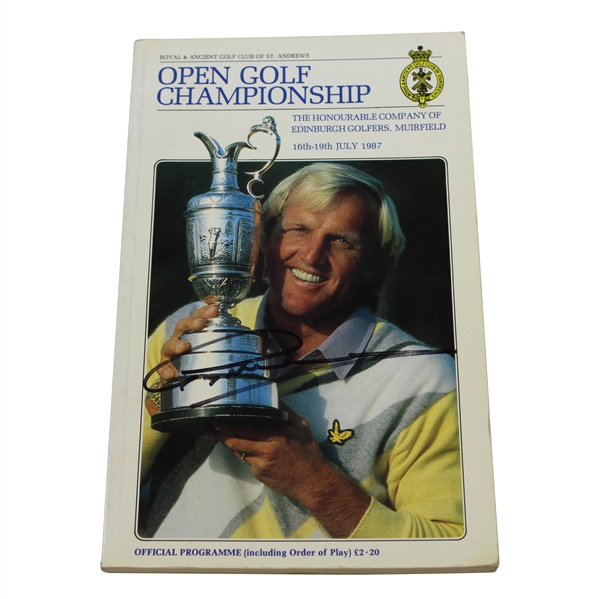 Greg Norman Signed 1987 OPEN Championship at Muirfield Program JSA ALOA