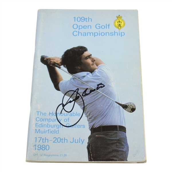 Seve Ballesteros Signed 1980 OPEN Championship at Muirfield Program JSA ALOA