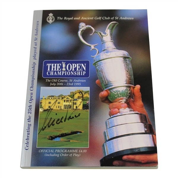 Nick Price Signed 1995 OPEN Championship at St. Andrews Program JSA ALOA