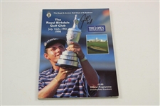 Justin Leonard Signed 1998 OPEN Championship at Royal Birkdale Program with Pair Sheet JSA ALOA