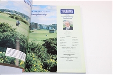 Justin Leonard Signed 1998 OPEN Championship at Royal Birkdale Program with Pair Sheet JSA ALOA