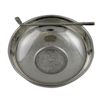1955 Spring Sterling Dish with Resting Golf Club Across Silver Dollar